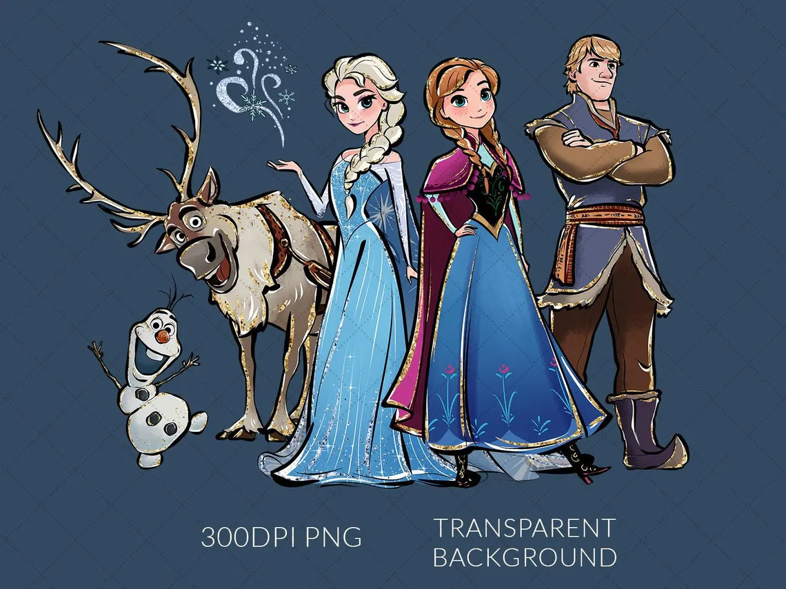 Clipart Elsa, princesse PNG, la reine des neiges -Fold & Craft -