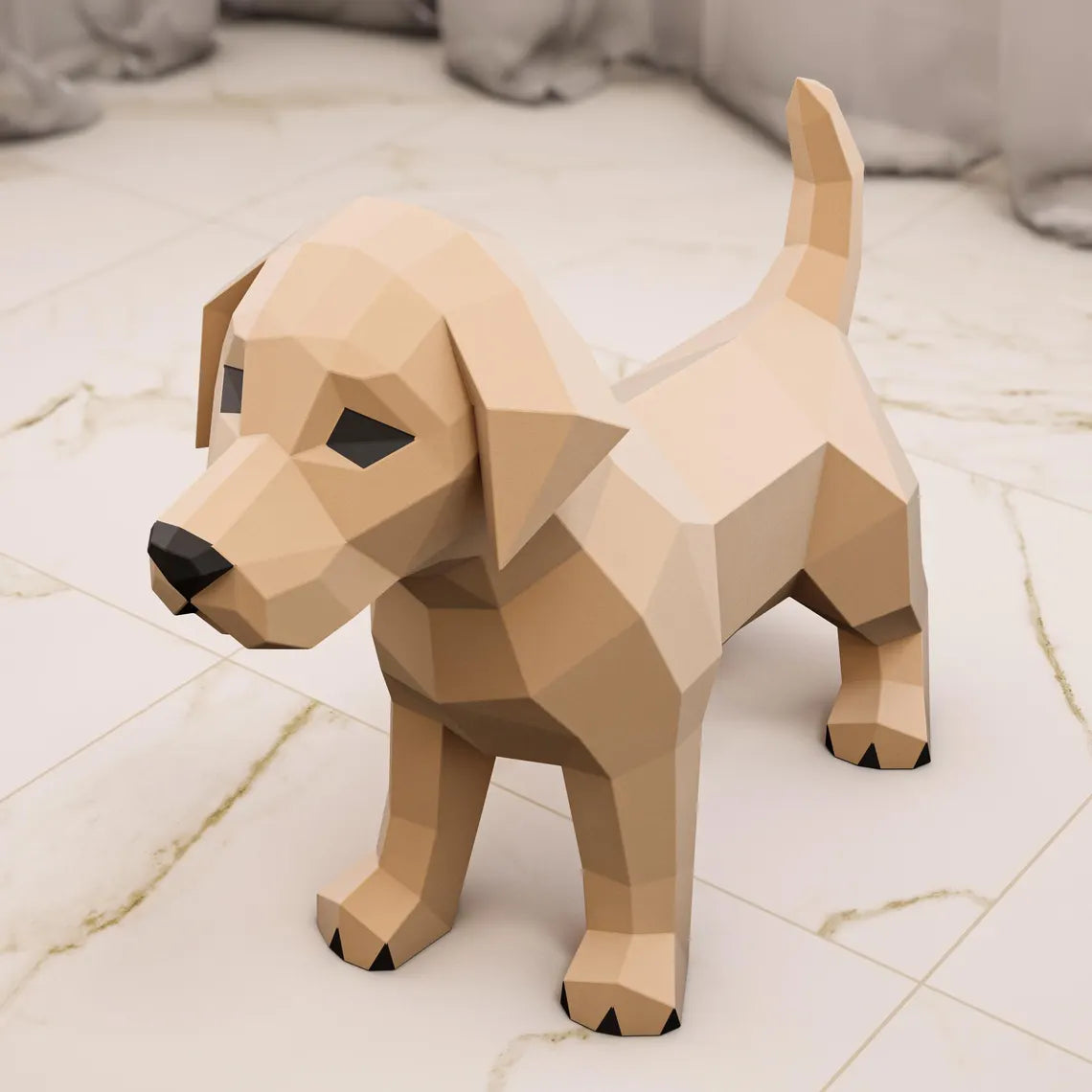 Modèle de chien labrador retriever en papier - Fold & Craft -