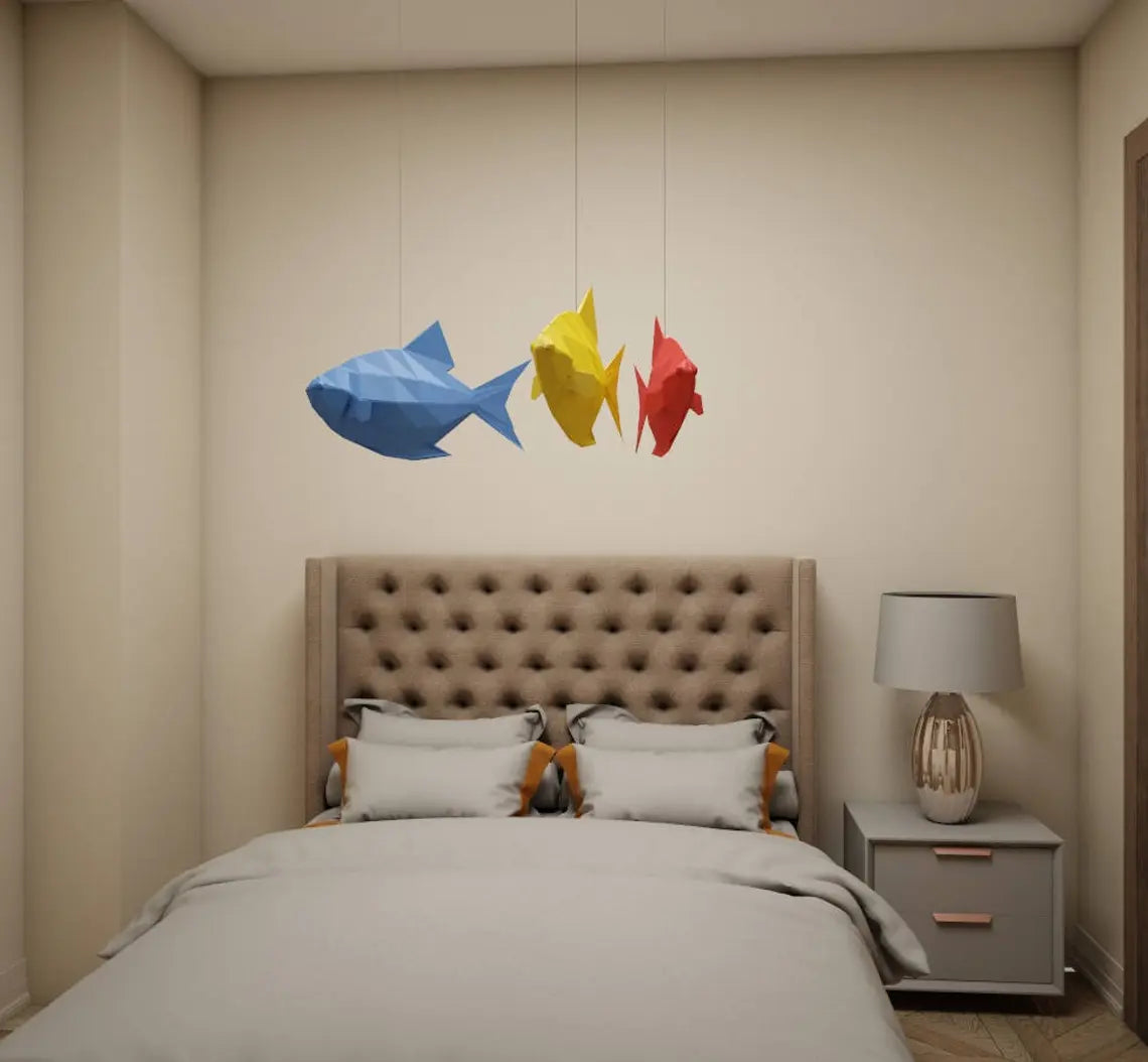 Poisson en papier, modèle PDF - Fold & Craft -