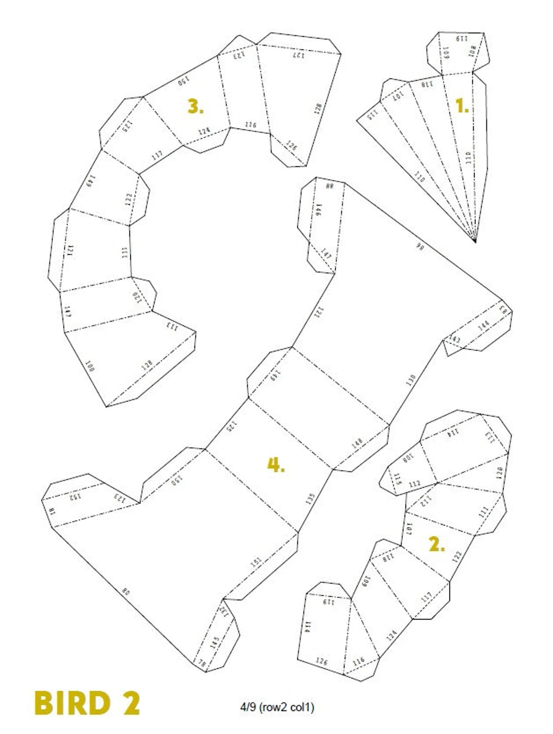 Créations artisanales d'oiseaux -Fold & Craft-
