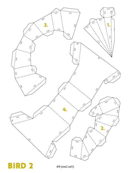 Créations artisanales d'oiseaux -Fold & Craft-