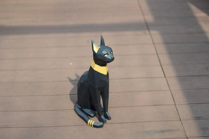 Egypt Cat Pre-cutting DIY Papercraft Kit -Fold & Craft -