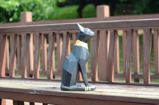 Egypt Cat Pre-cutting DIY Papercraft Kit -Fold & Craft -