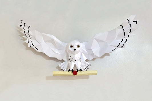 DIY Papercraft, Hibou, modèle 3D de hibou -Fold & Craft -