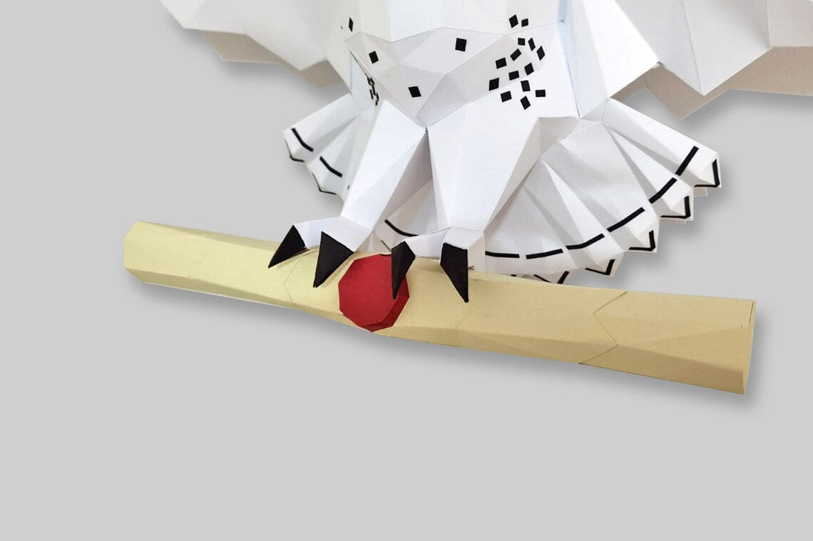 DIY Papercraft, Hibou, modèle 3D de hibou -Fold & Craft -