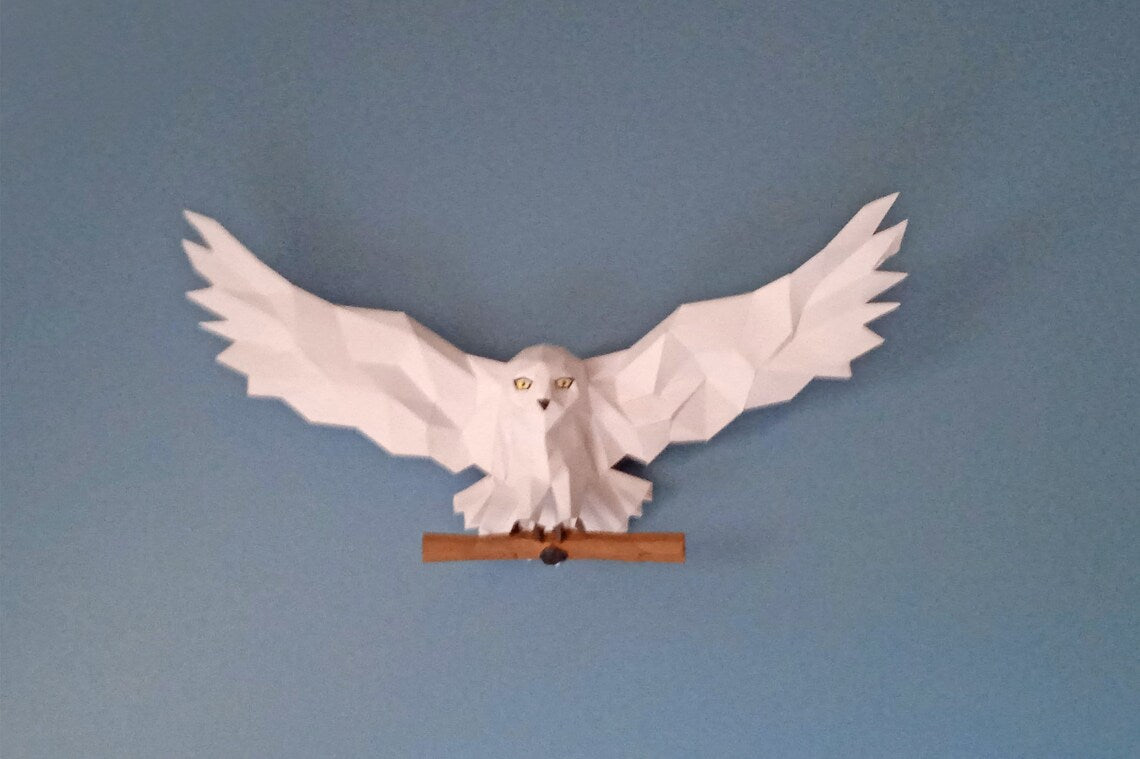 DIY Papercraft, Hibou, modèle 3D de hibou -Fold & Craft -