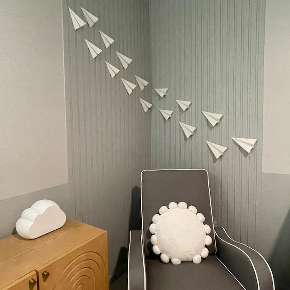 Décoration murale d'avion en papier -Fold & Craft -