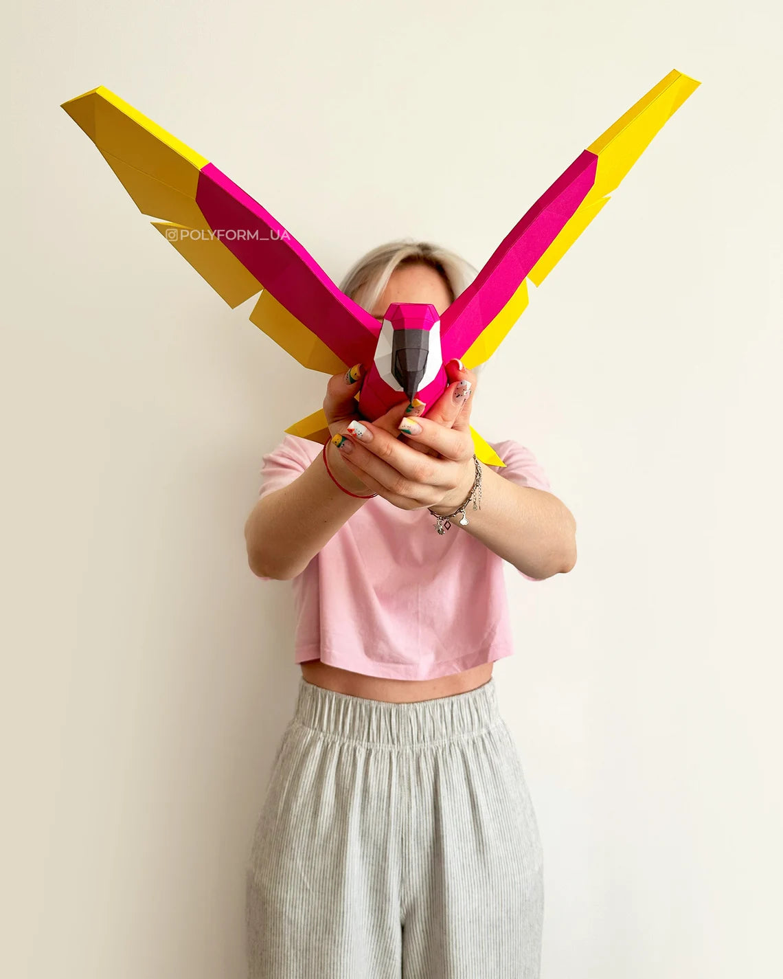 PERROQUET 1 Low Poly Oiseau Papercraft PDF  - Fold & Craft -