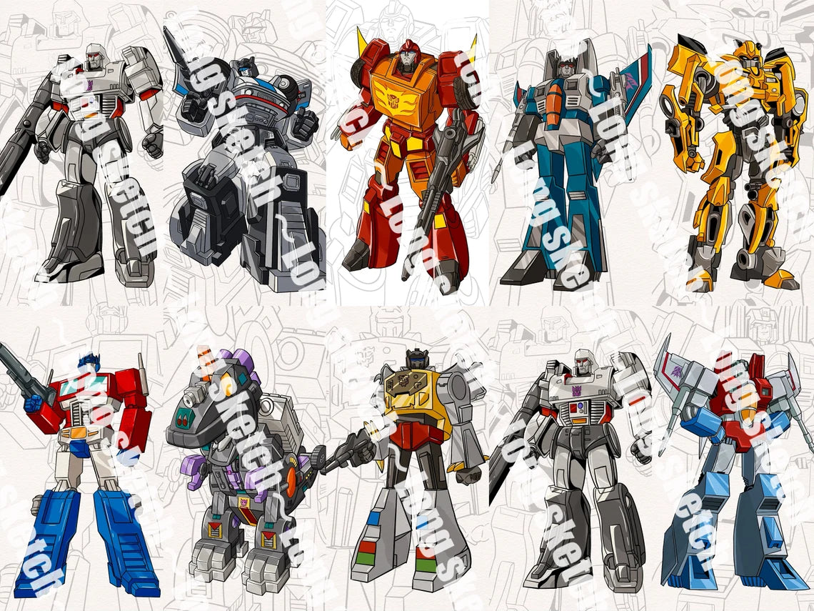 Lot de 12 impressions Transformers - Fold & Craft -