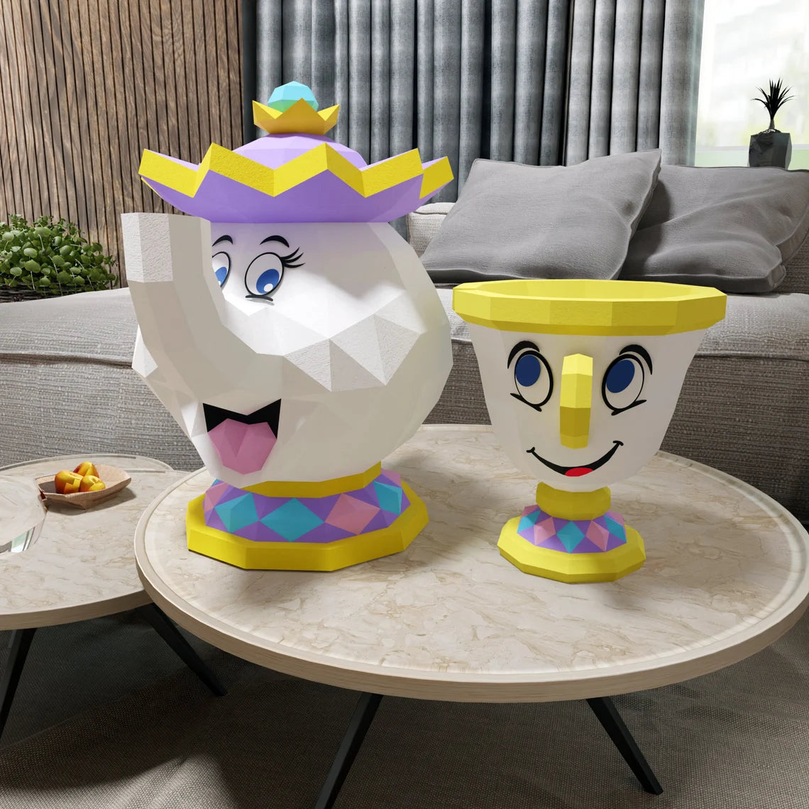 Puce Papercraft et Mme Potts, modèles au format numérique Pdf - Fold&Craft