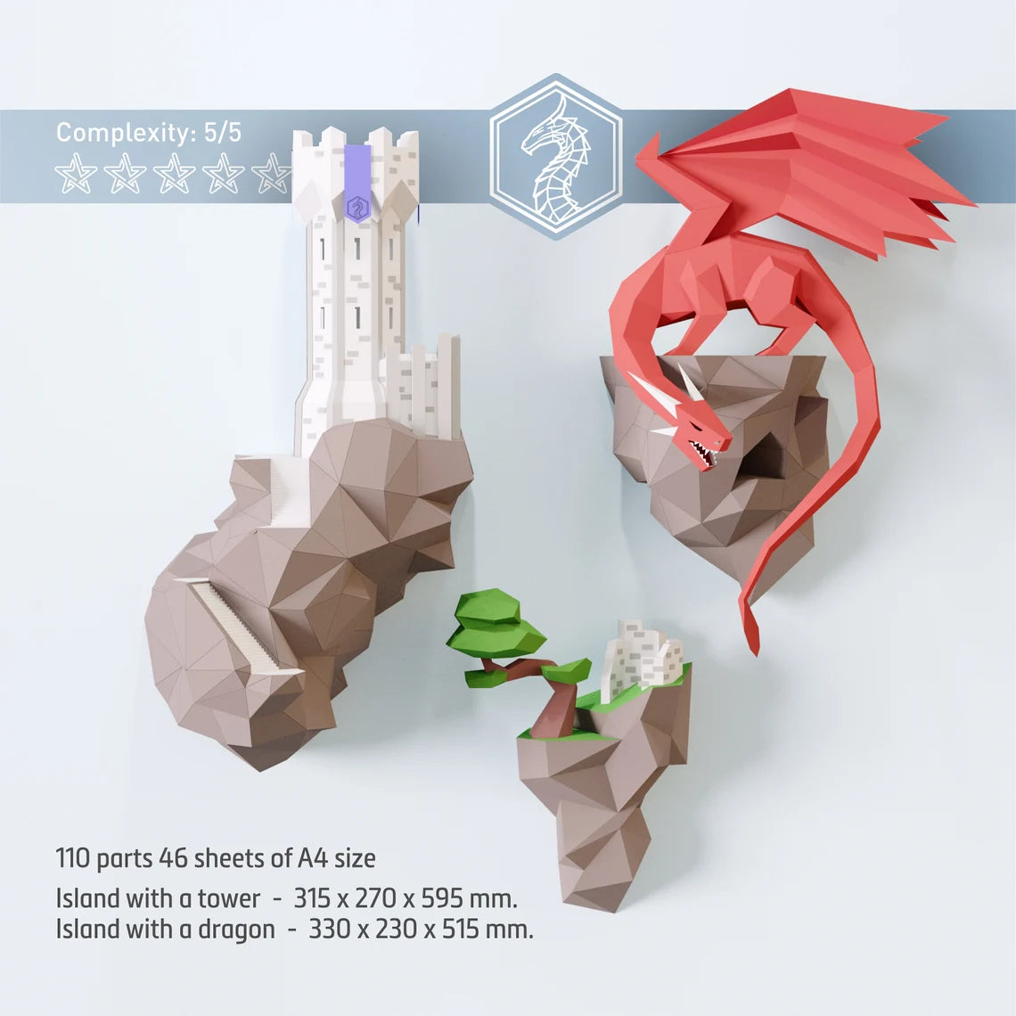 L'île volante en papercraft - Fold & Craft -