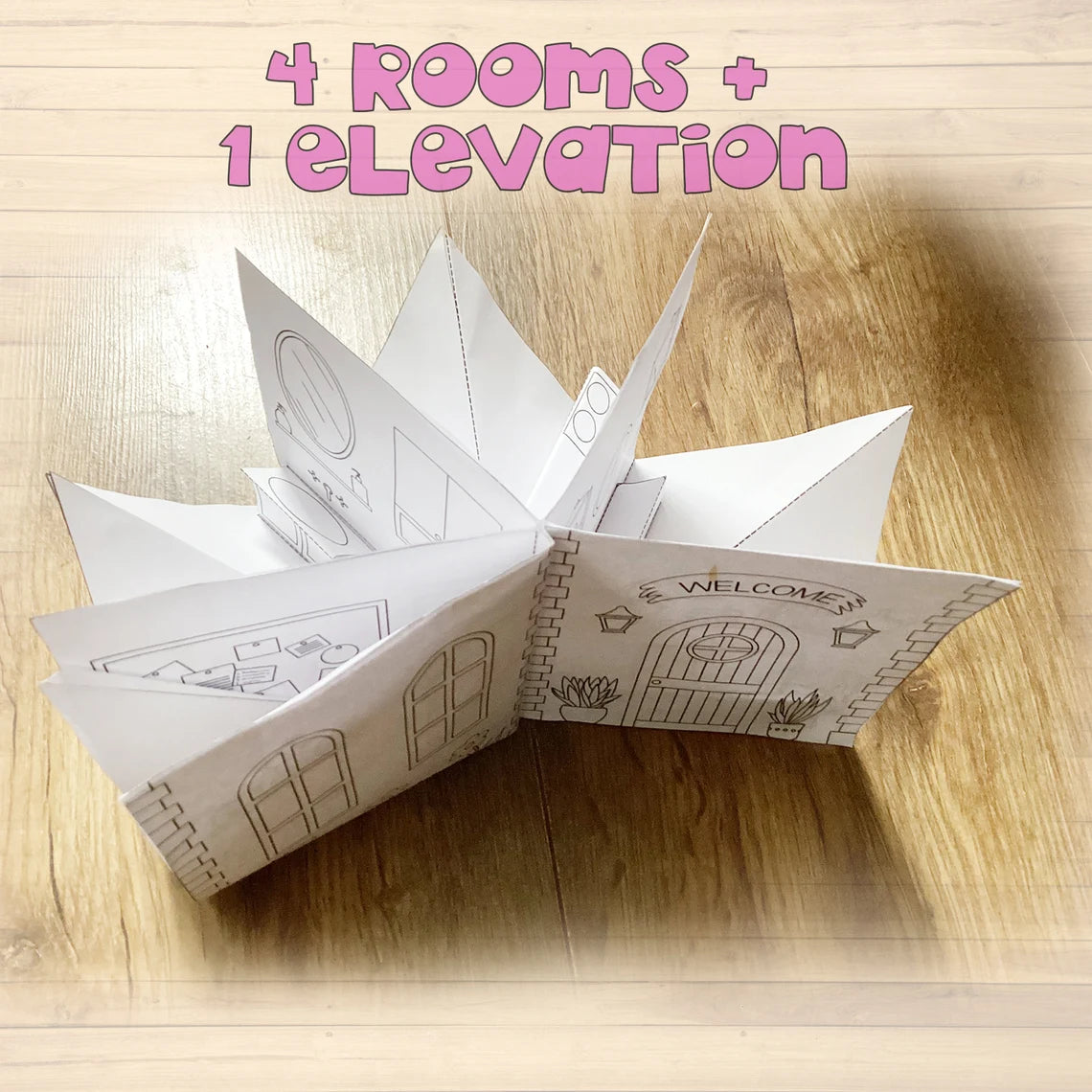 Modèle de maison en papier pop-up - Fold & Craft