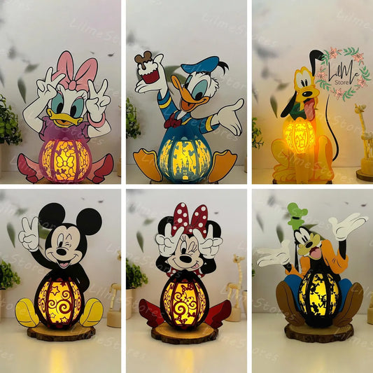 Lot de 6 lanternes animales découpées dans du papier - Fold & Craft