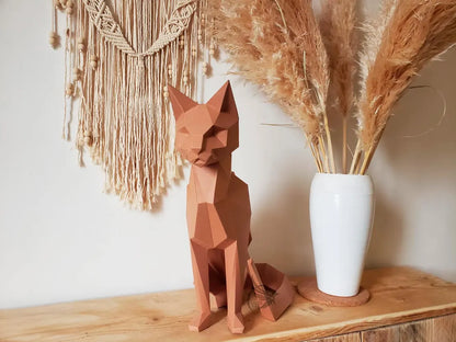 Papercraft Cat Low Poly Cat PDF Modèle de chat - Fold & Craft -