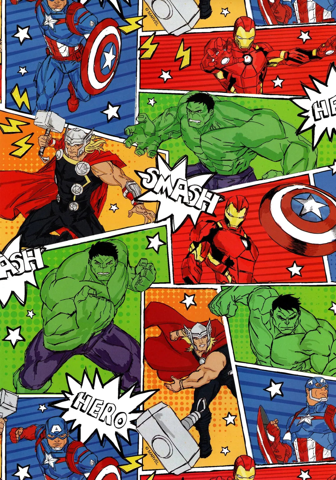 5 x 5 papiers cadeaux MARVEL AVENGERS - Fold & Craft -