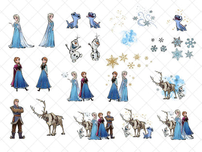 Clipart Elsa, princesse PNG, la reine des neiges -Fold & Craft -