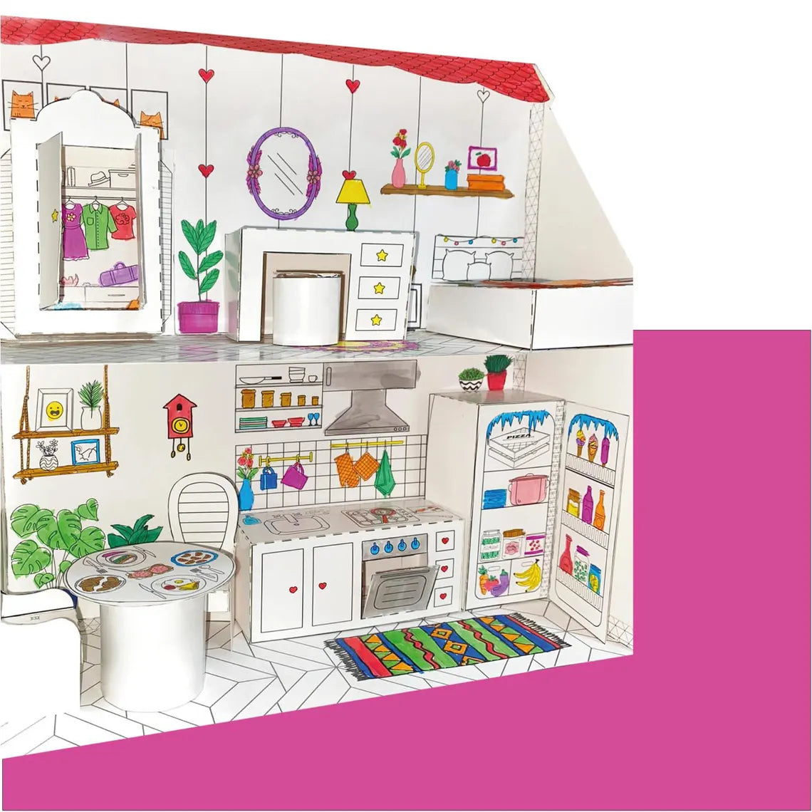 Maison de poupée en papier de luxe imprimable - Fold & Craft -