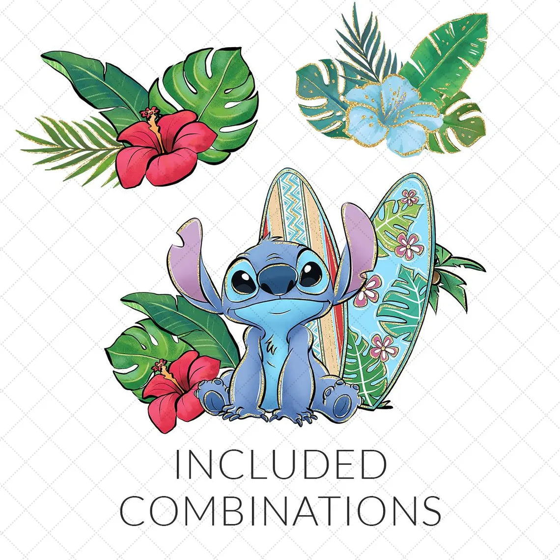 Ensemble de cliparts Lilo et Stitch -Fold & Craft -
