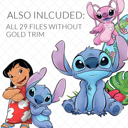 Ensemble de cliparts Lilo et Stitch -Fold & Craft -