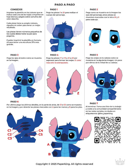 Mini Stitch Papercraft 3D - Fold & Craft