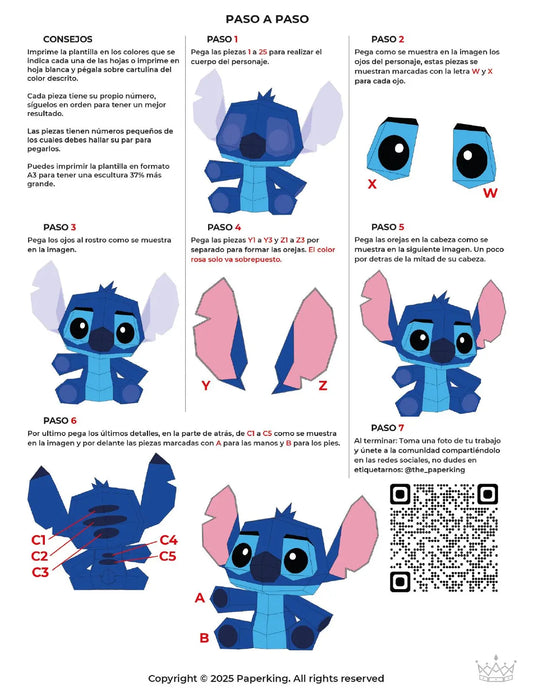 Mini Stitch Papercraft 3D - Fold & Craft
