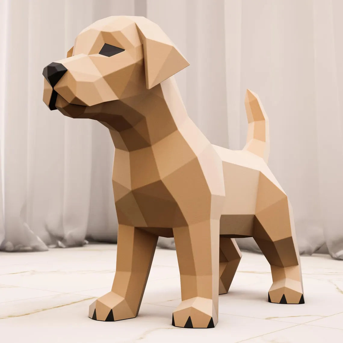 Modèle de chien labrador retriever en papier - Fold & Craft -
