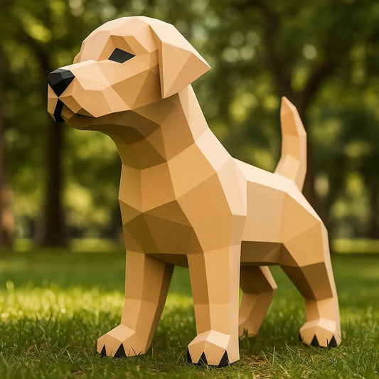 Modèle de chien labrador retriever en papier - Fold & Craft -